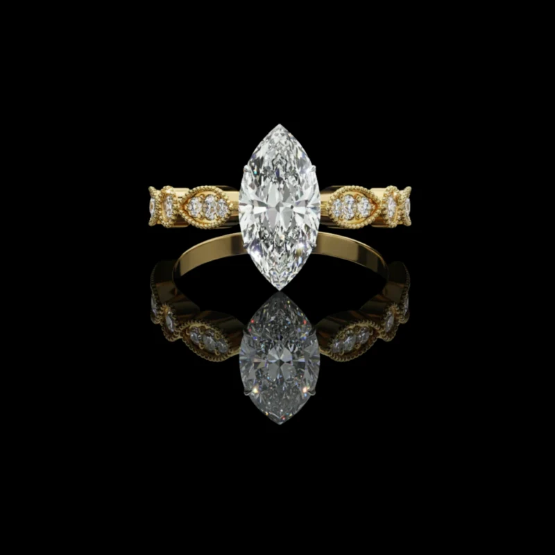 Bayon Marquise Shadow Ring No. 00417, approved ARIYA catalog object.