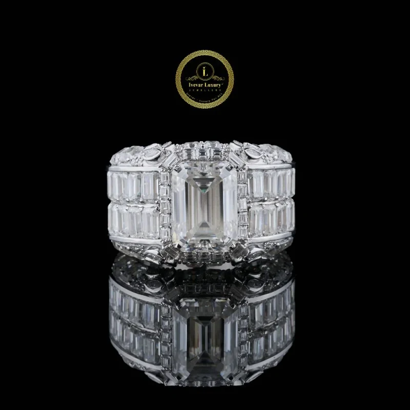 Lotus Emerald Court Ring No. 11214, approved ARIYA catalog object.
