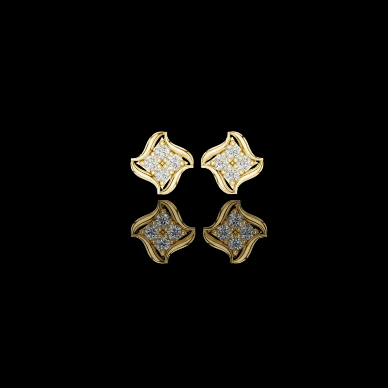 Lotus Relief Shadow Earring No. 08834, approved ARIYA catalog object.
