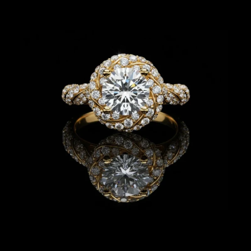 Lotus Round Column Ring No. 00376, approved ARIYA catalog object.