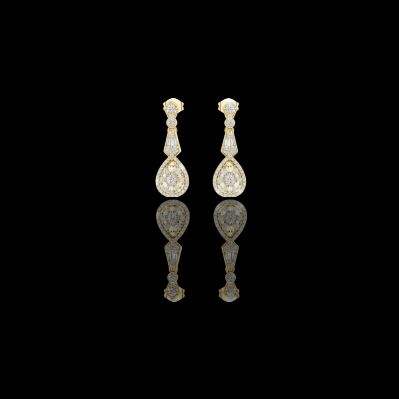 Romdoul Relief Column Earring No. 08867, approved ARIYA catalog object.